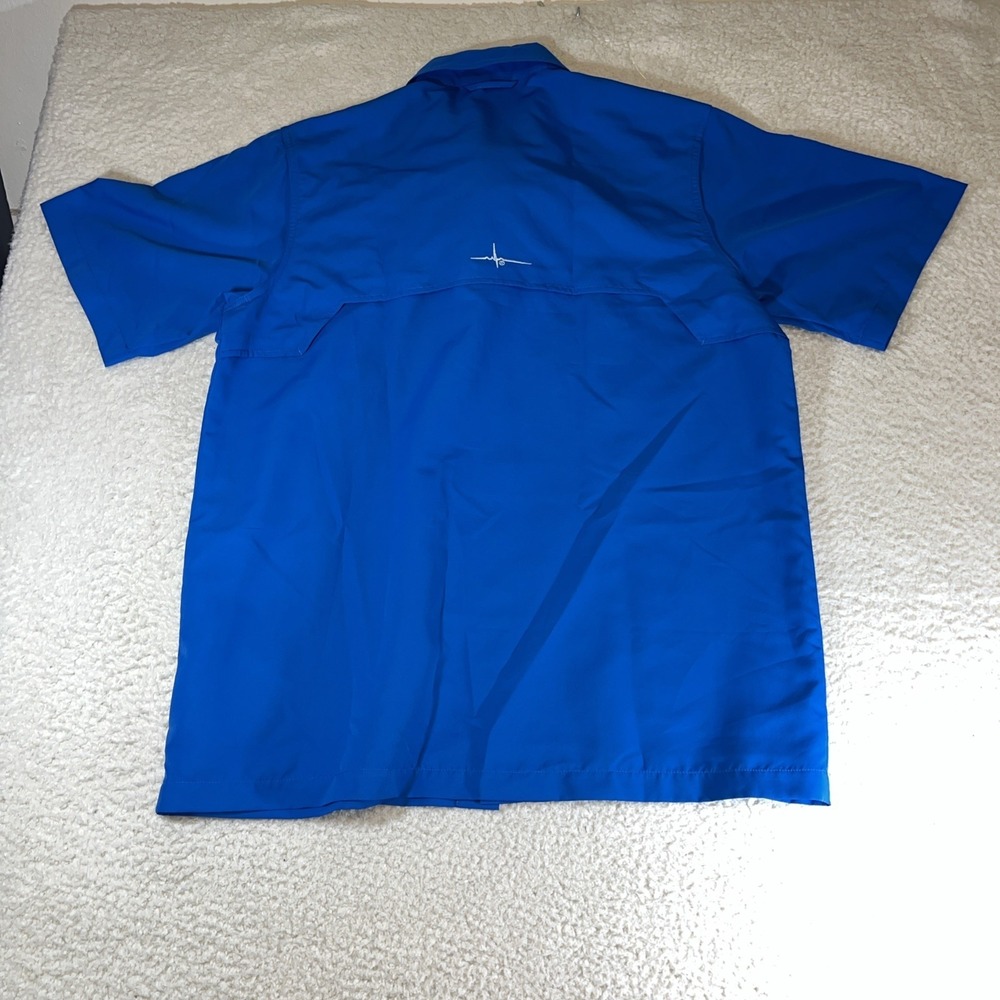 Habit River Guide Shirt Men's M Blue Short Sleeve Vented Solar Factor 40+ NWT - Picture 12 of 15